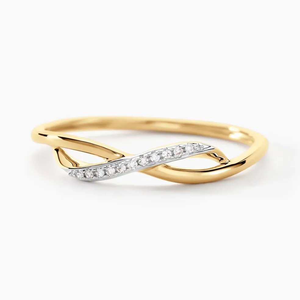 Bague Smina Or Jaune Diamant
