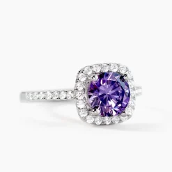 Bague Soa Argent Blanc Oxyde De Zirconium