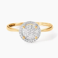 Bague Soleil D'hiver Or Jaune Diamant