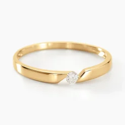 Bague Solitaire Anilie Or Jaune Diamant