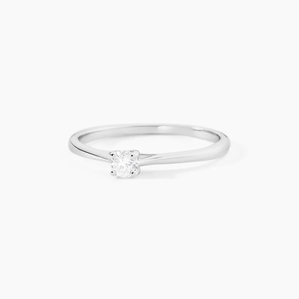 Bague Solitaire Aphrodite Or Blanc Diamant