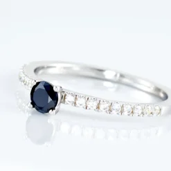 Bague Solitaire Argent Blanc Quitteri Oxyde De Zirconium