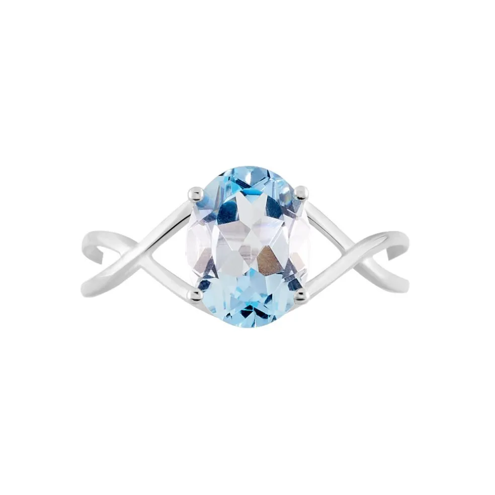Bague Solitaire Armaelle Or Blanc Topaze