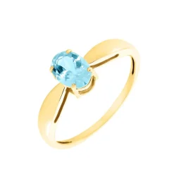 Bague Solitaire Arzula Or Jaune Topaze