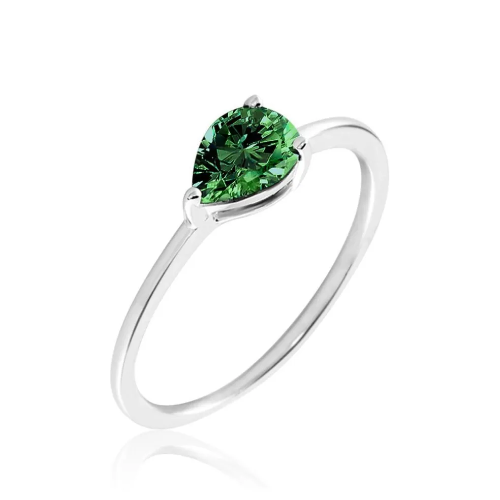 Bague Solitaire Cheick Argent Oxyde De Zirconium
