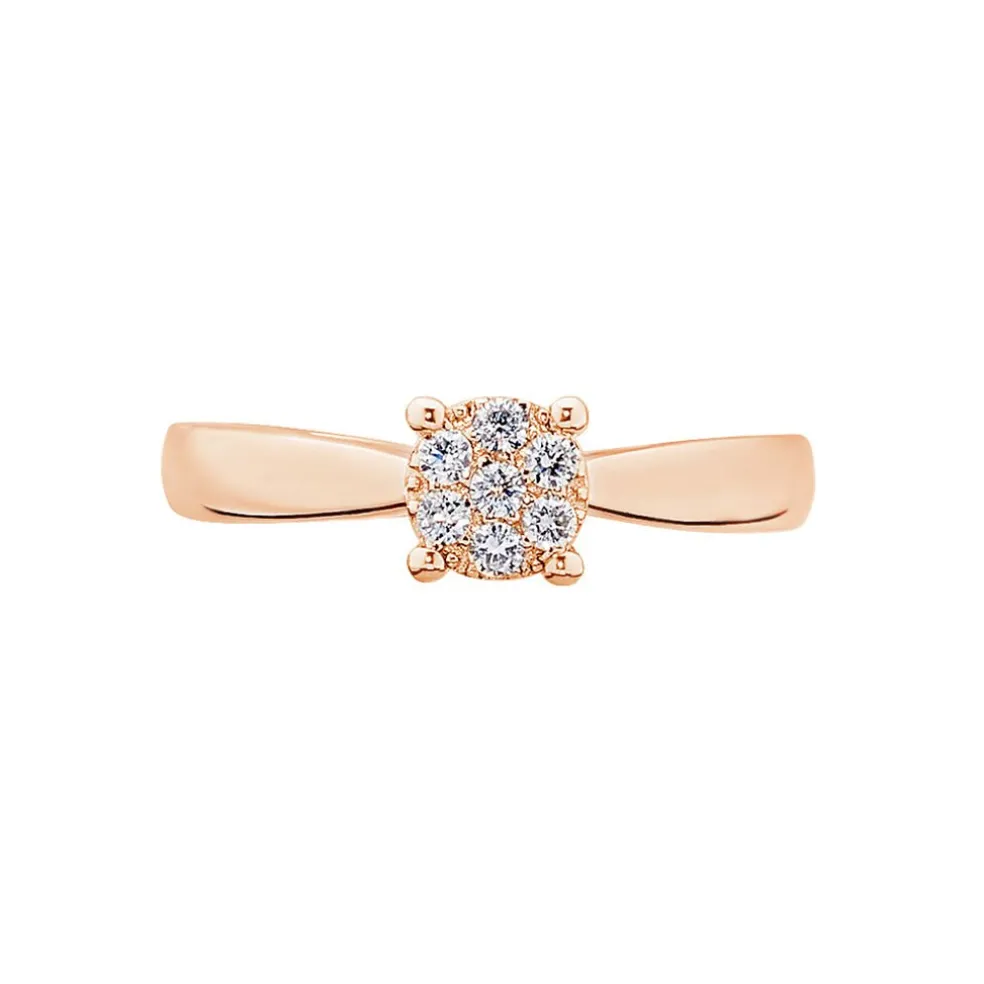 Bague Solitaire Collection Grace Or Rose Diamant