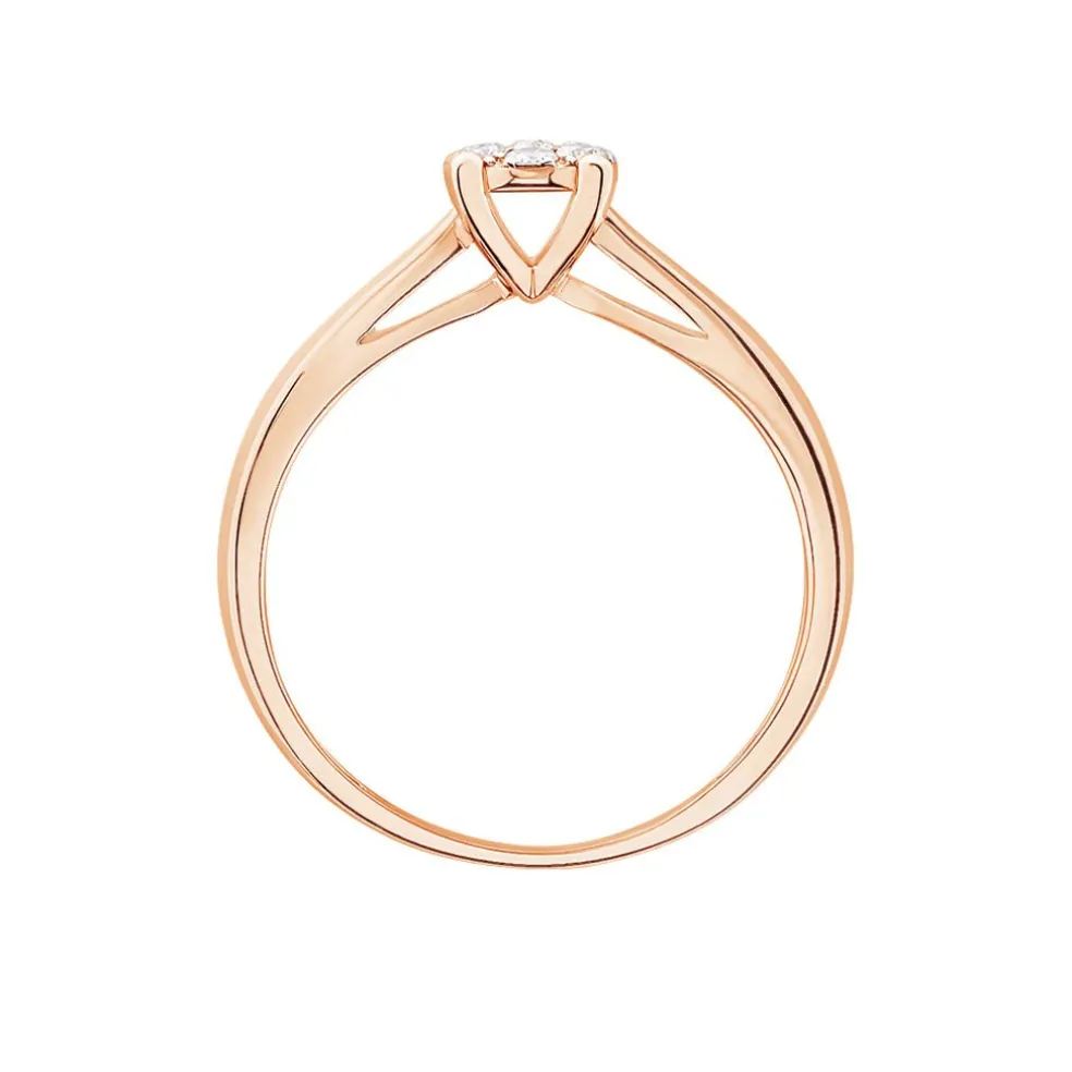 Bague Solitaire Collection Grace Or Rose Diamant