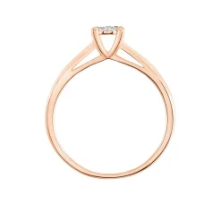 Bague Solitaire Collection Grace Or Rose Diamant