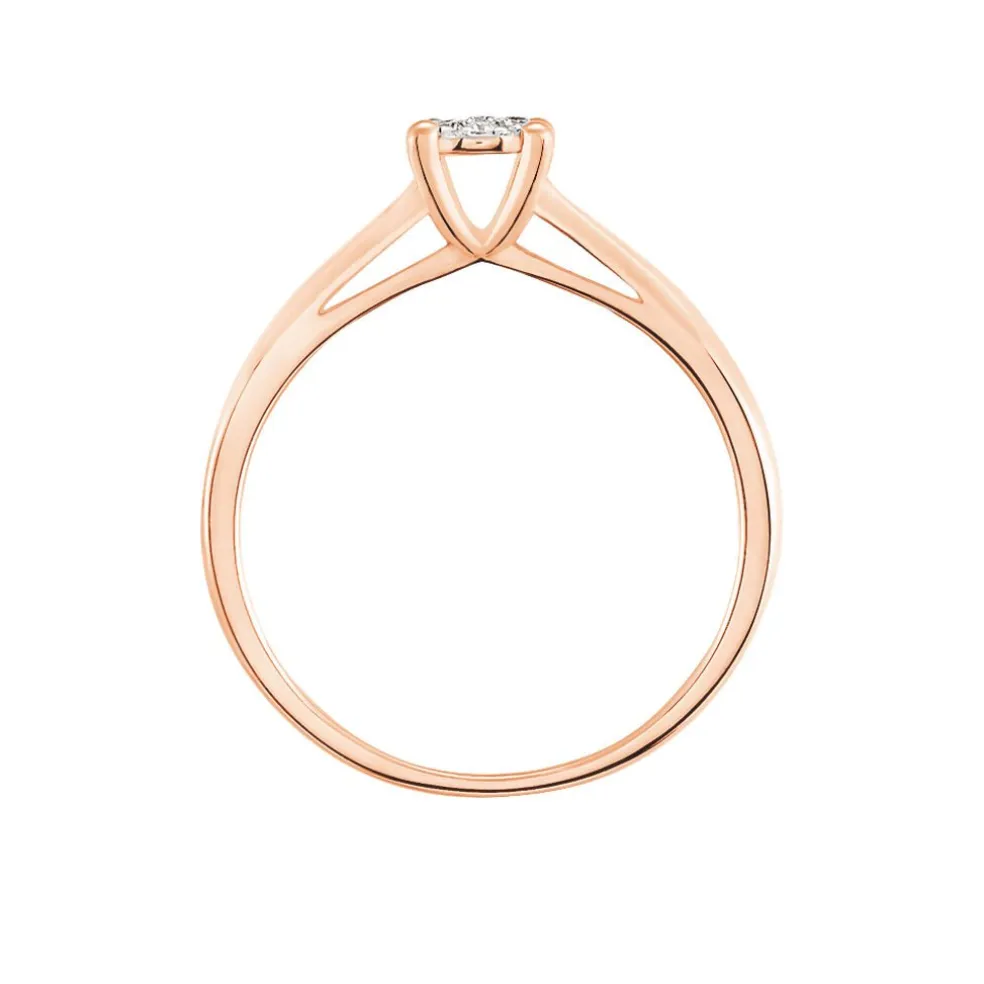 Bague Solitaire Collection Grace Or Rose Diamant
