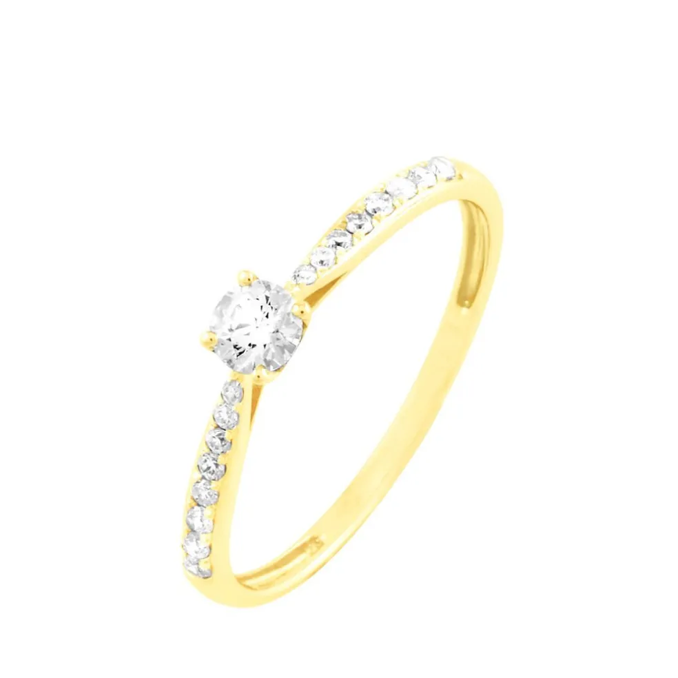 Bague Solitaire Hemera Or Jaune Diamant