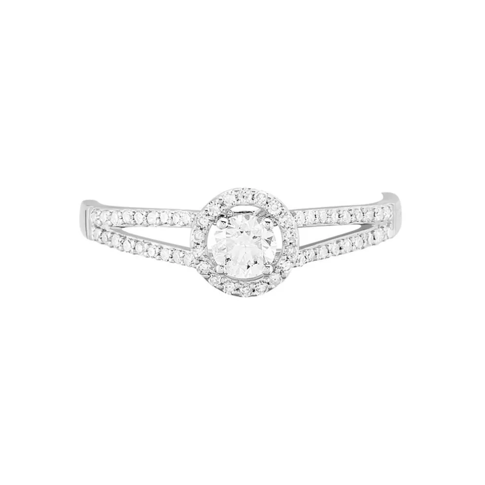Bague Solitaire Karen Or Blanc Diamant