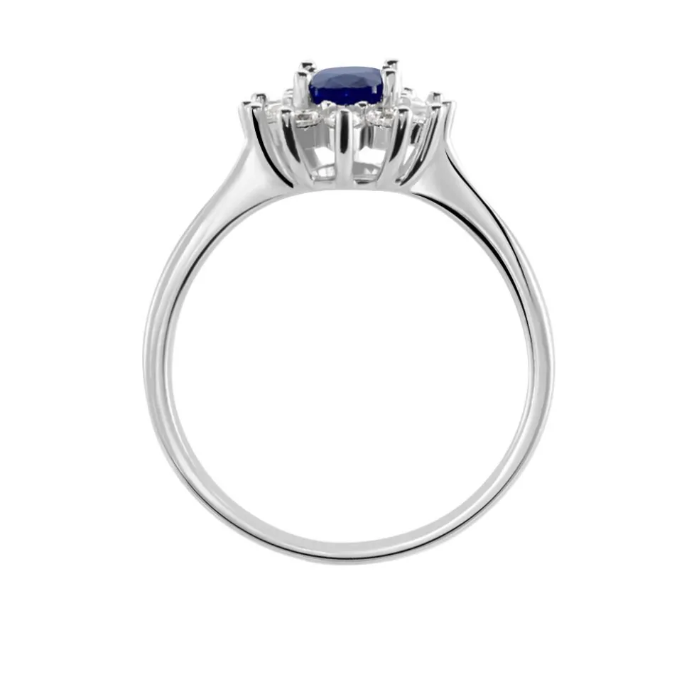 Bague Solitaire Perez Argent Blanc Oxyde De Zirconium
