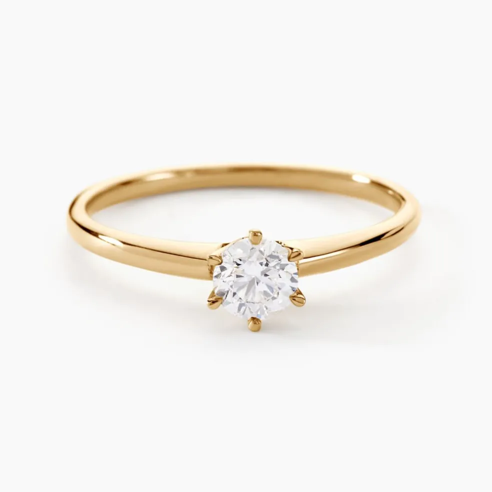 Bague Solitaire Samantha Or Jaune Diamant