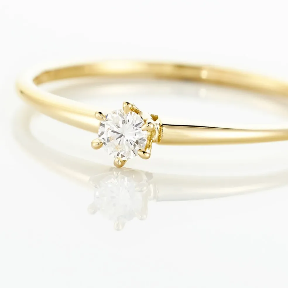 Bague Solitaire Samantha Or Jaune Diamant