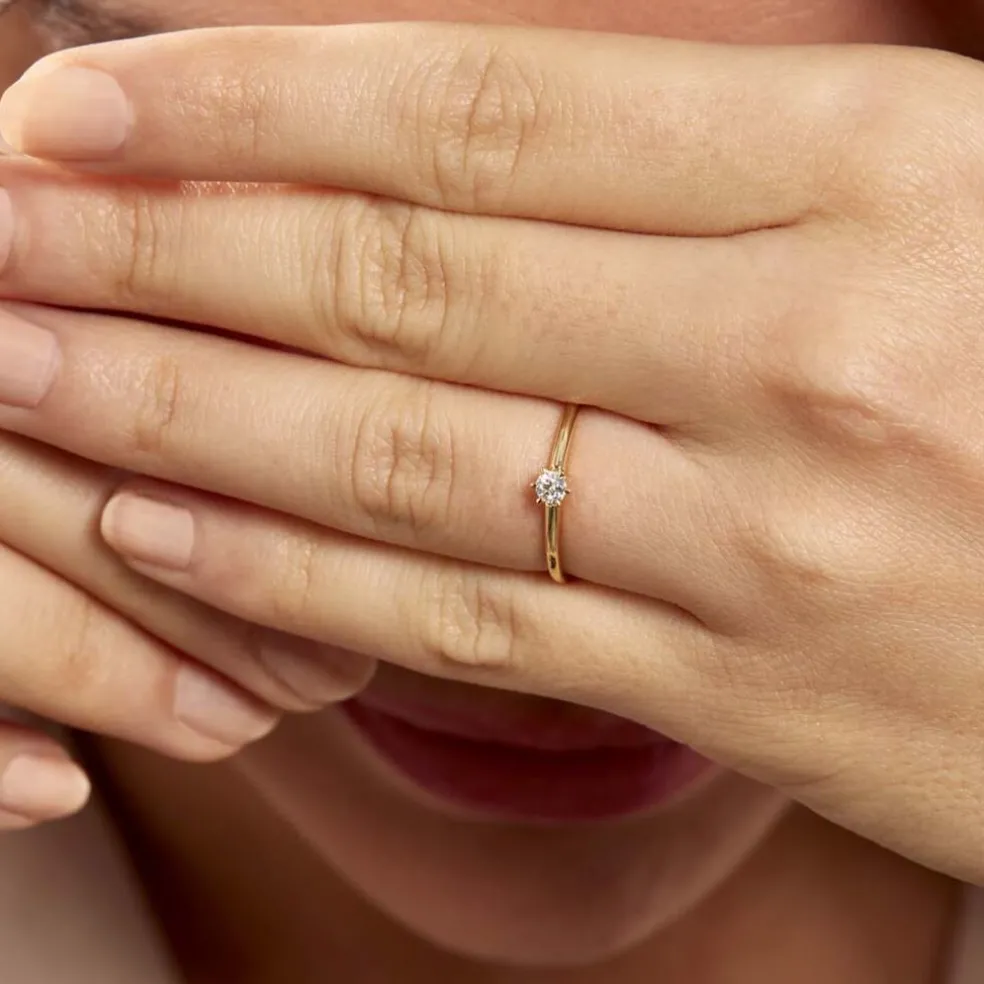 Bague Solitaire Samantha Or Jaune Diamant