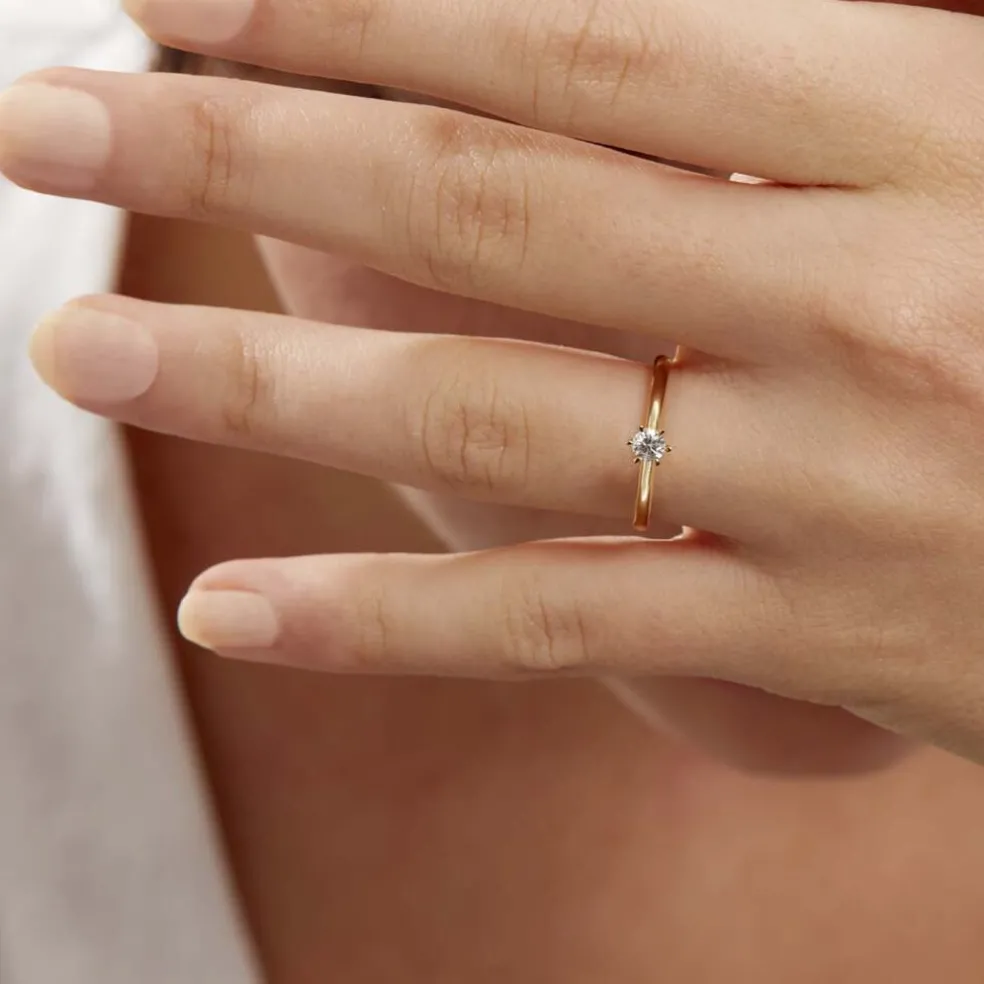 Bague Solitaire Samantha Or Jaune Diamant