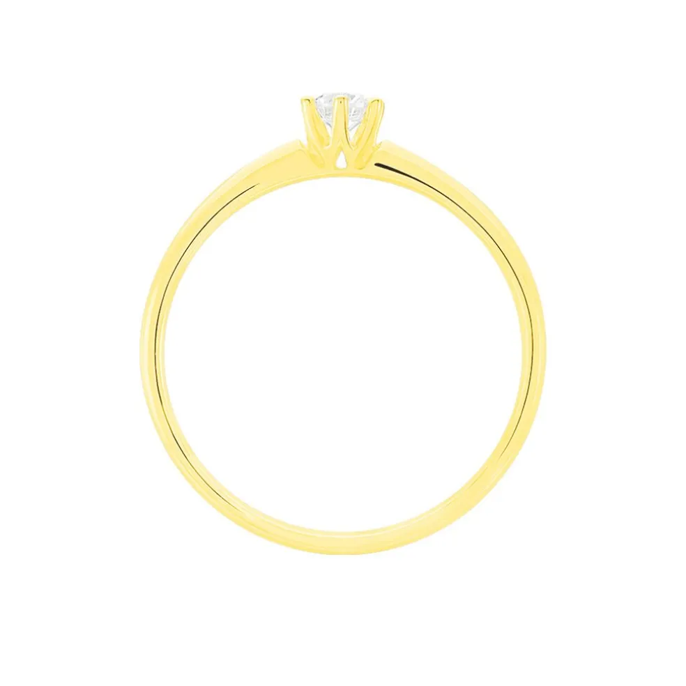 Bague Solitaire Shannel Or Jaune Diamant