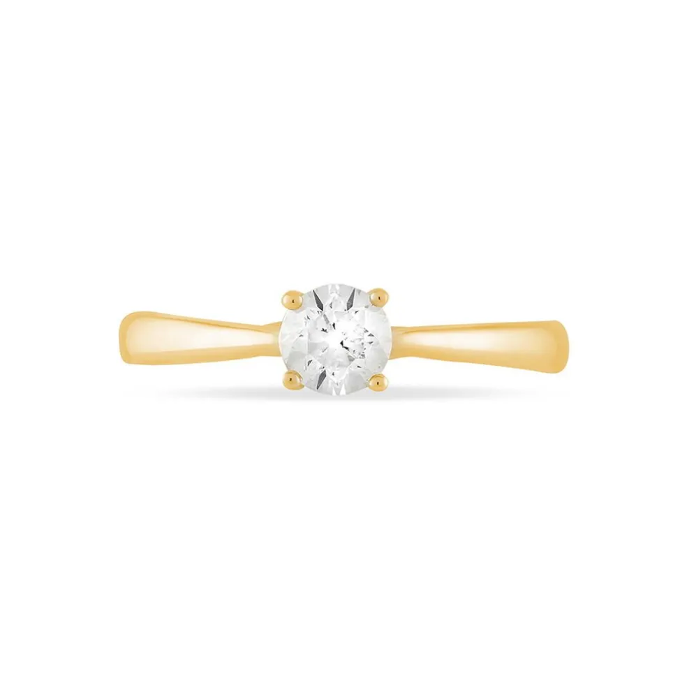 Bague Solitaire Victoria Or Jaune Diamant