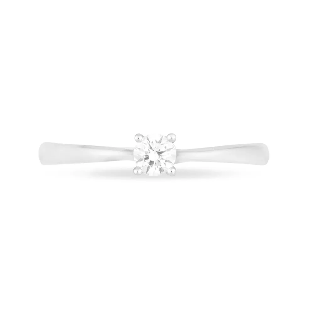 Bague Solitaire Victoria Or Blanc Diamant