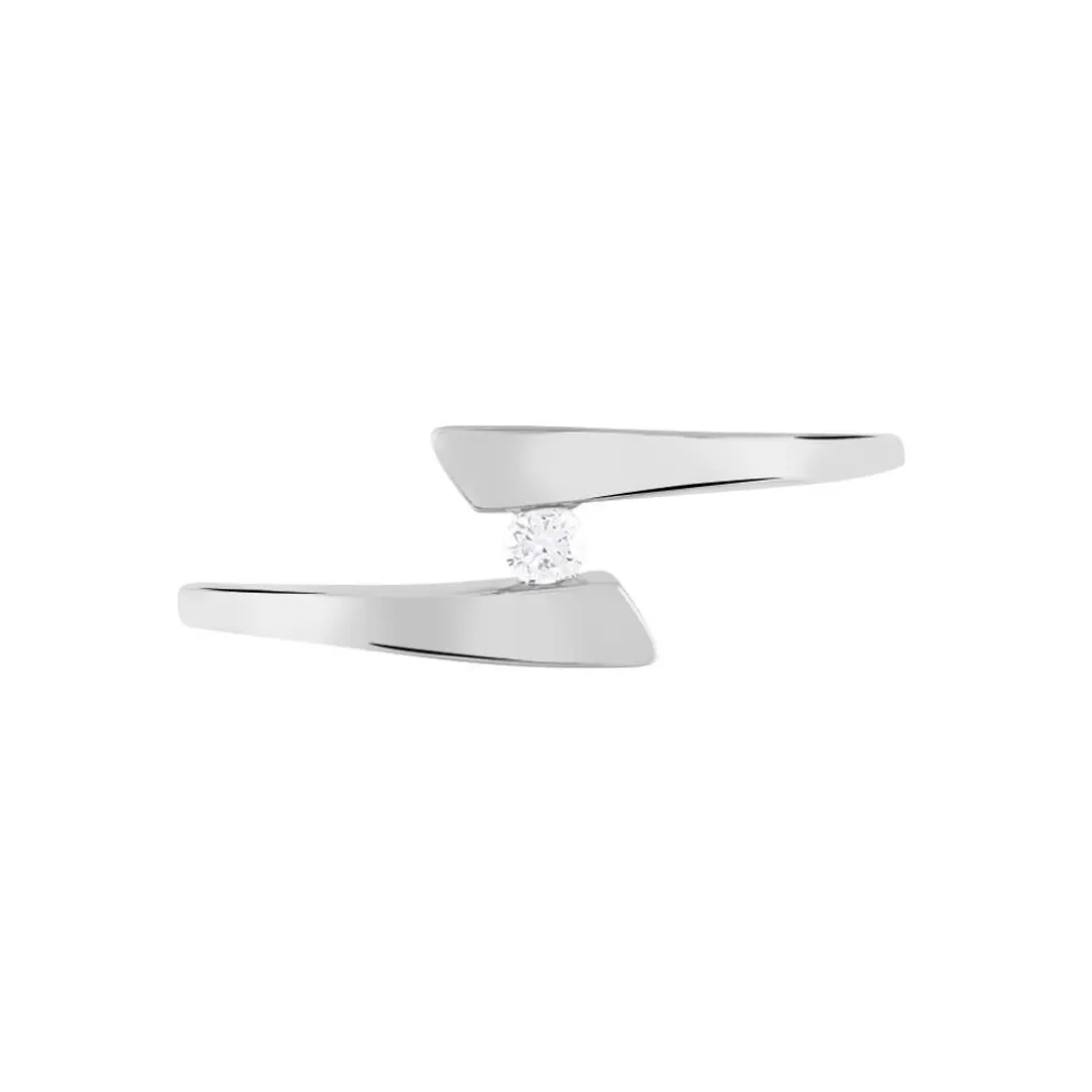 Bague Solitaire Vinca Or Blanc Diamant