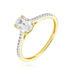 Bague Sorley Or Jaune Oxyde De Zirconium