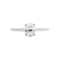 Bague Sorley Or Jaune Oxyde De Zirconium