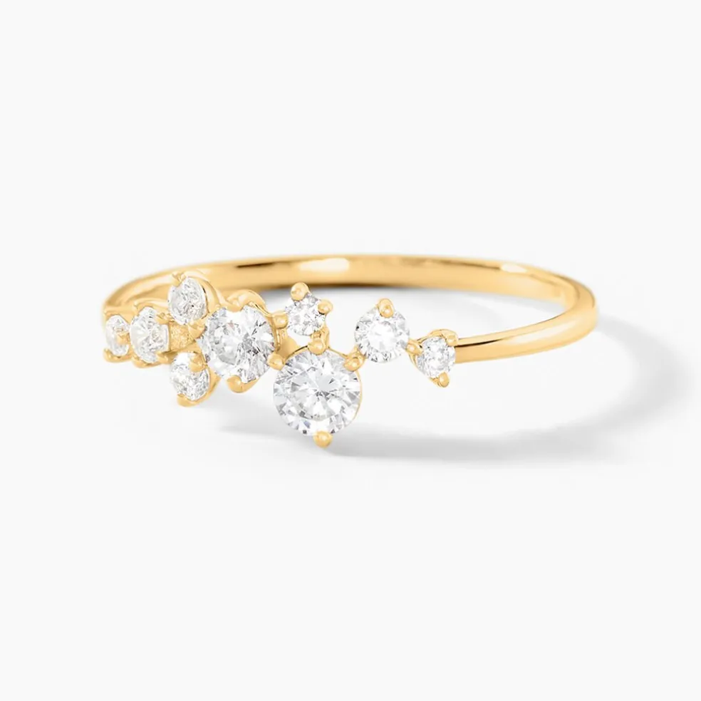 Bague Sparkle Or Jaune Oxyde De Zirconium