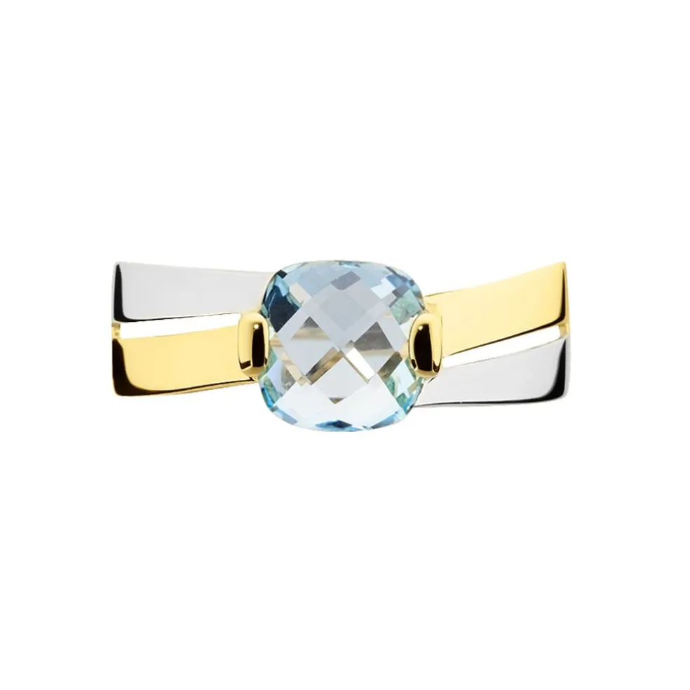 Bague Suzana Or Bicolore Topaze
