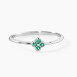 Bague Taha Argent Blanc Spinelle