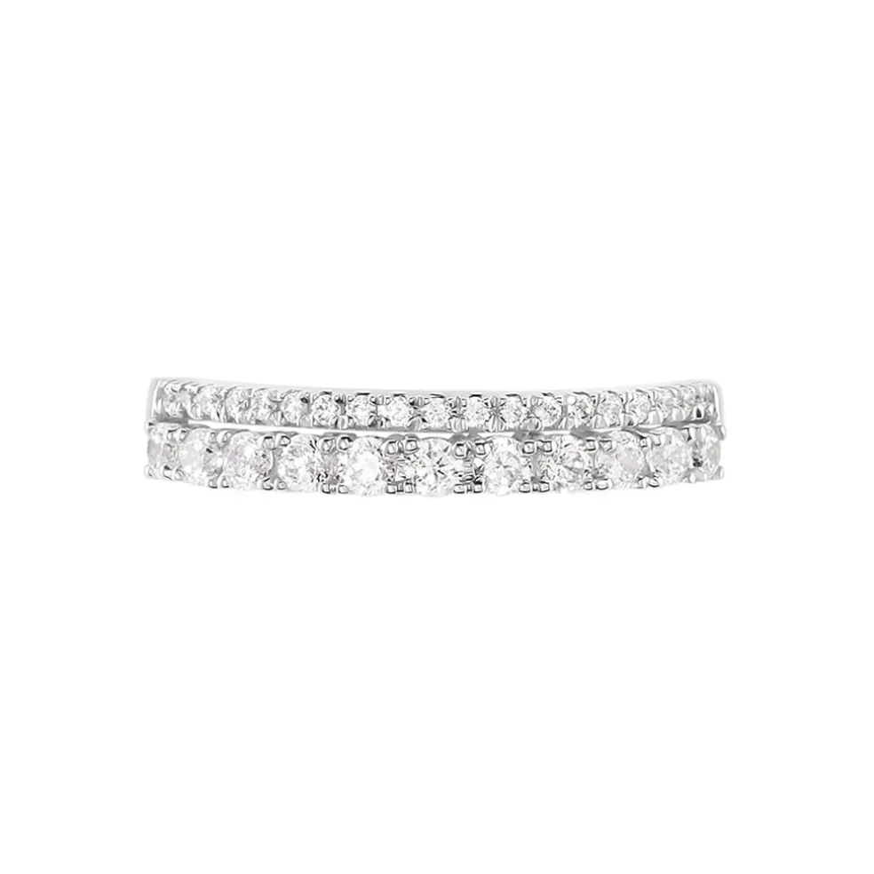Bague The Crown Or Blanc Oxyde De Zirconium