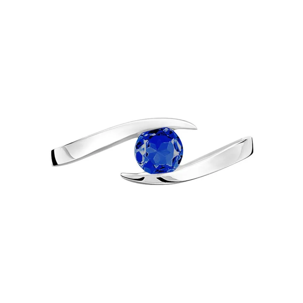 Bague Tiphaine Or Blanc Saphir