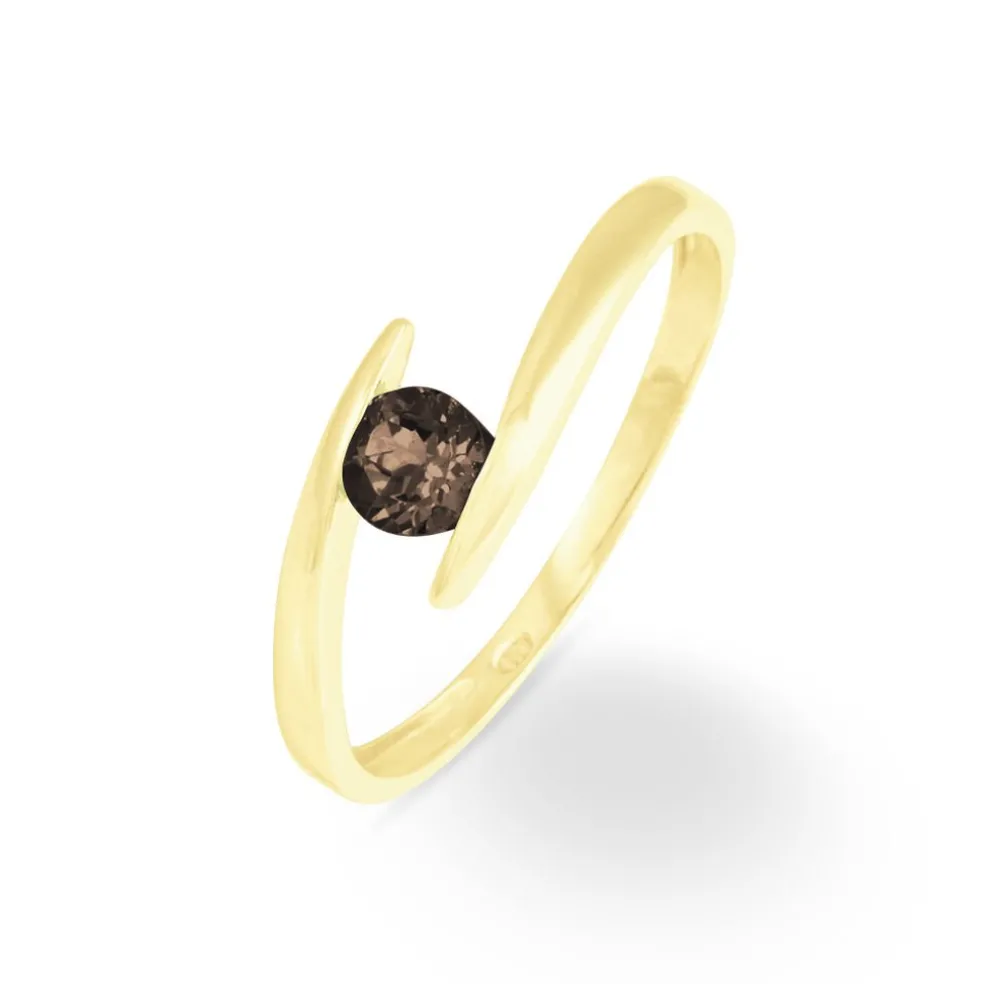 Bague Tiphaine Or Jaune Quartz