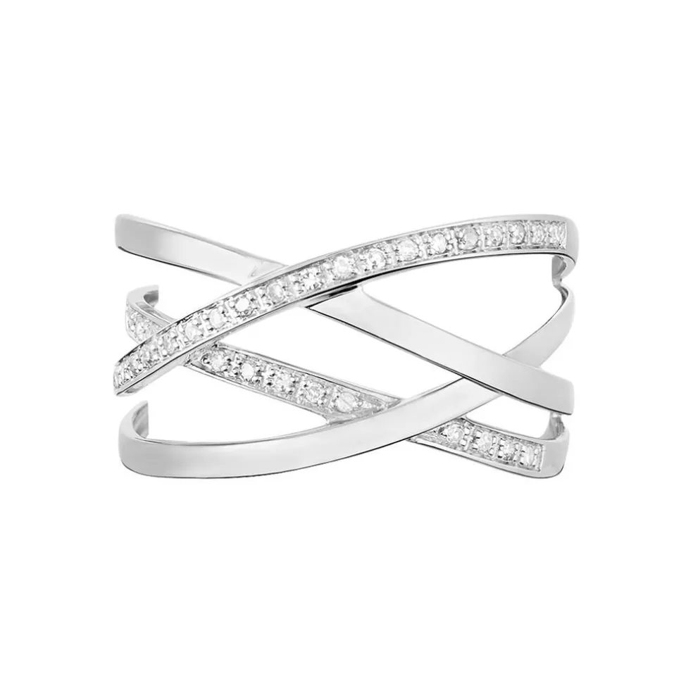 Bague Trisca Or Blanc Diamant