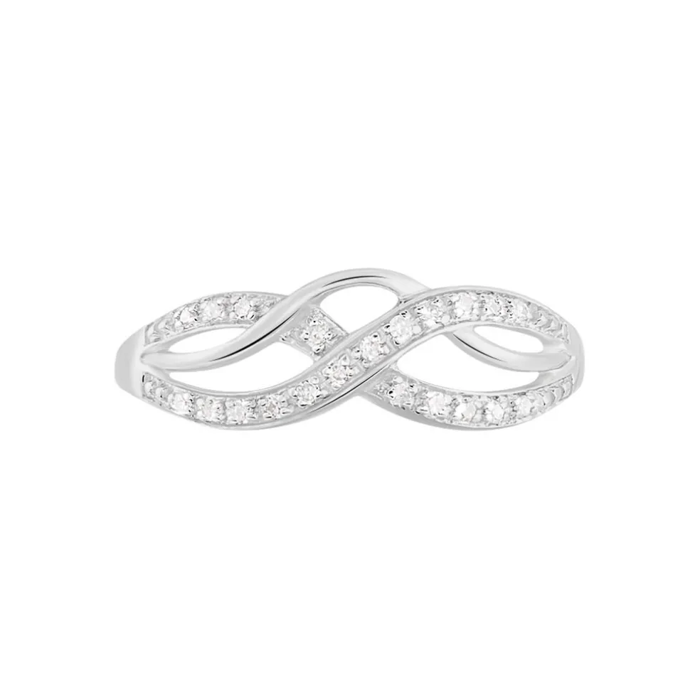 Bague Vaguelette Or Blanc Diamant