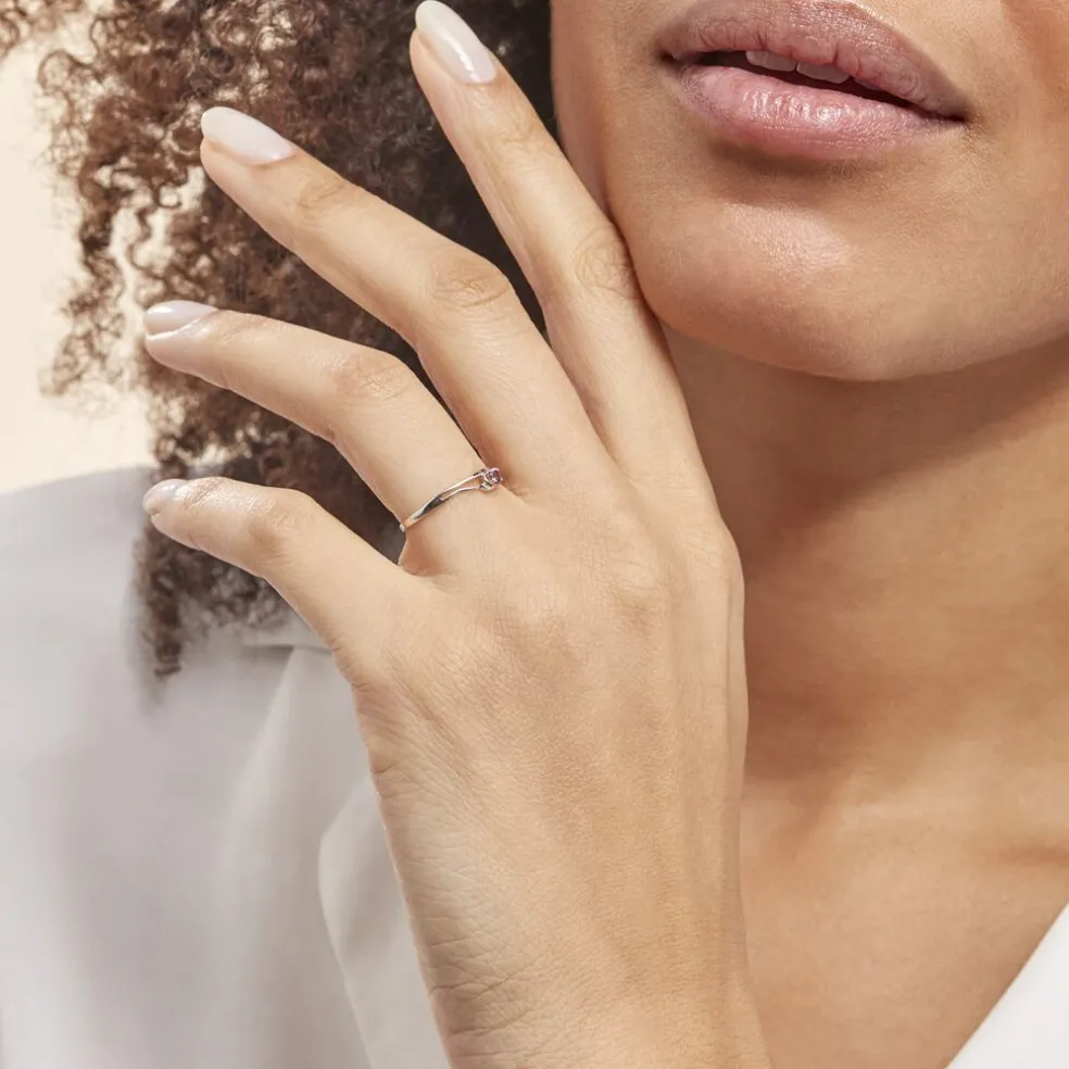 Bague Veroucha Or Blanc Amethyste