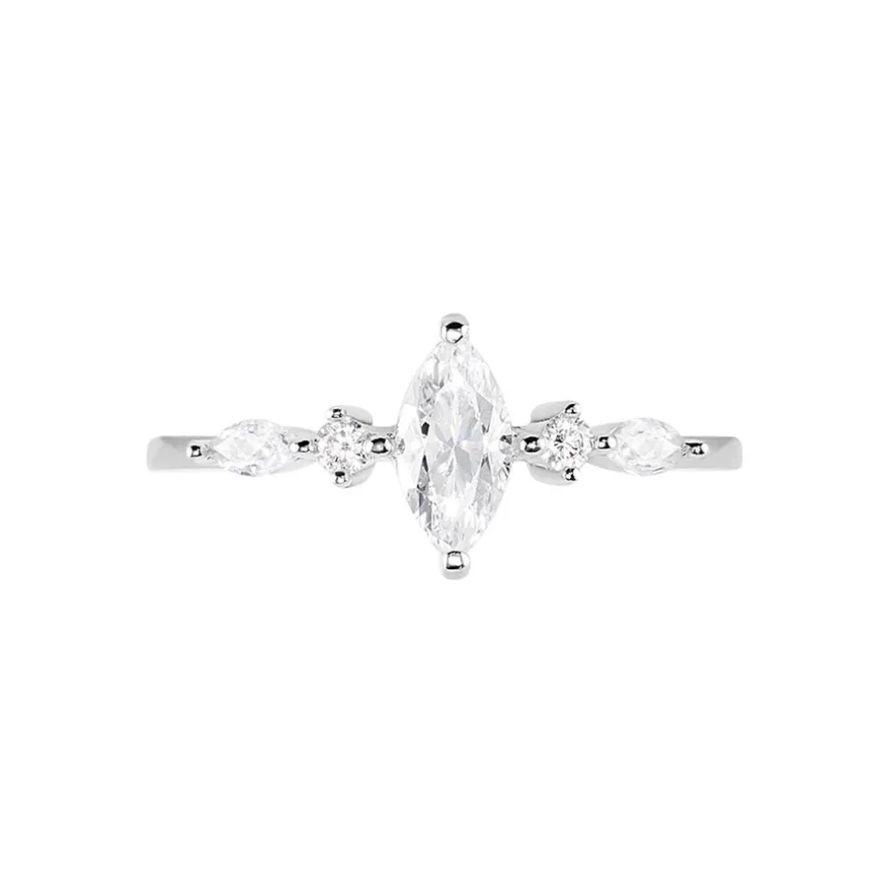 Bague Winter Sweetness Argent Blanc Oxyde De Zirconium