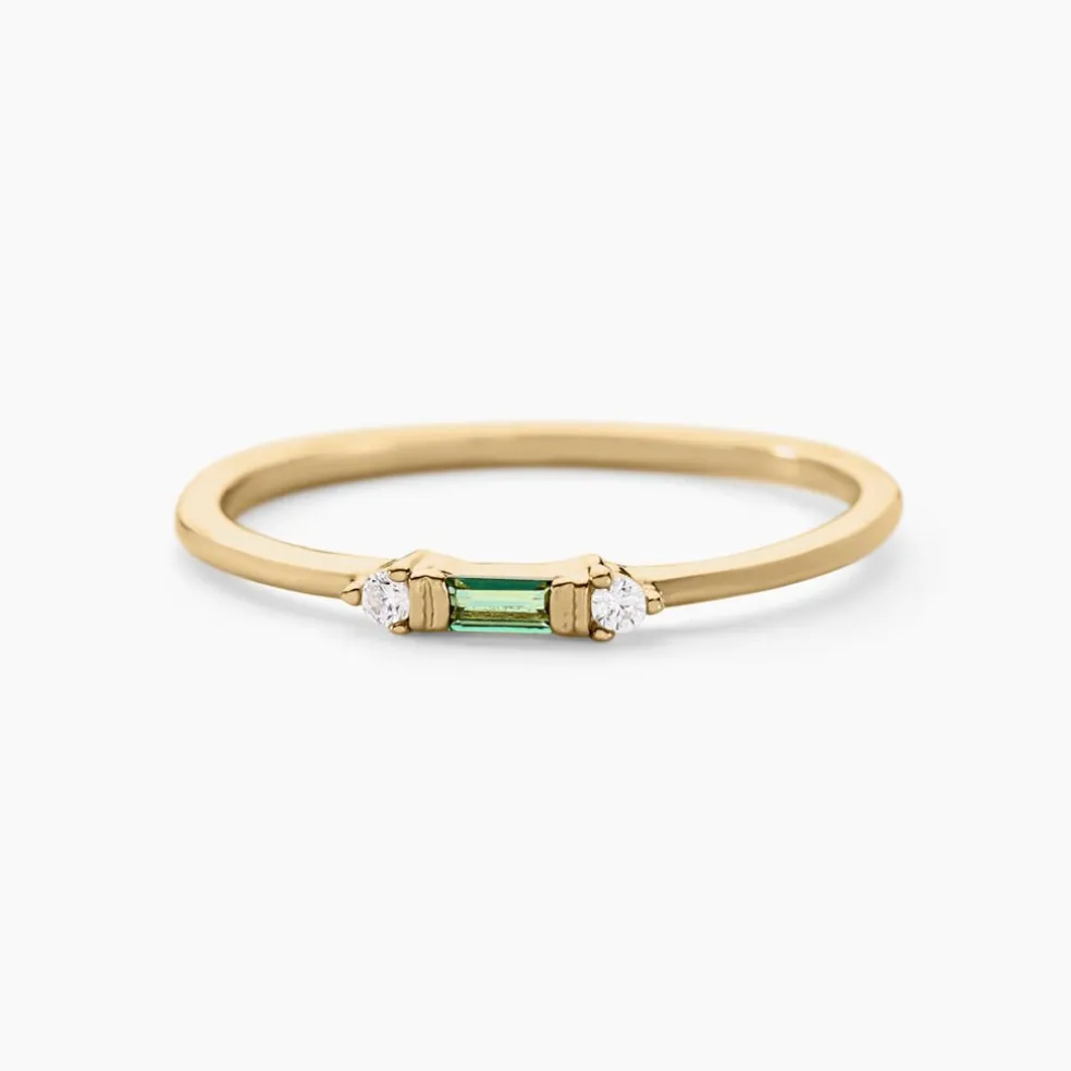 Bague Ylonna Plaque Or Jaune Oxyde De Zirconium