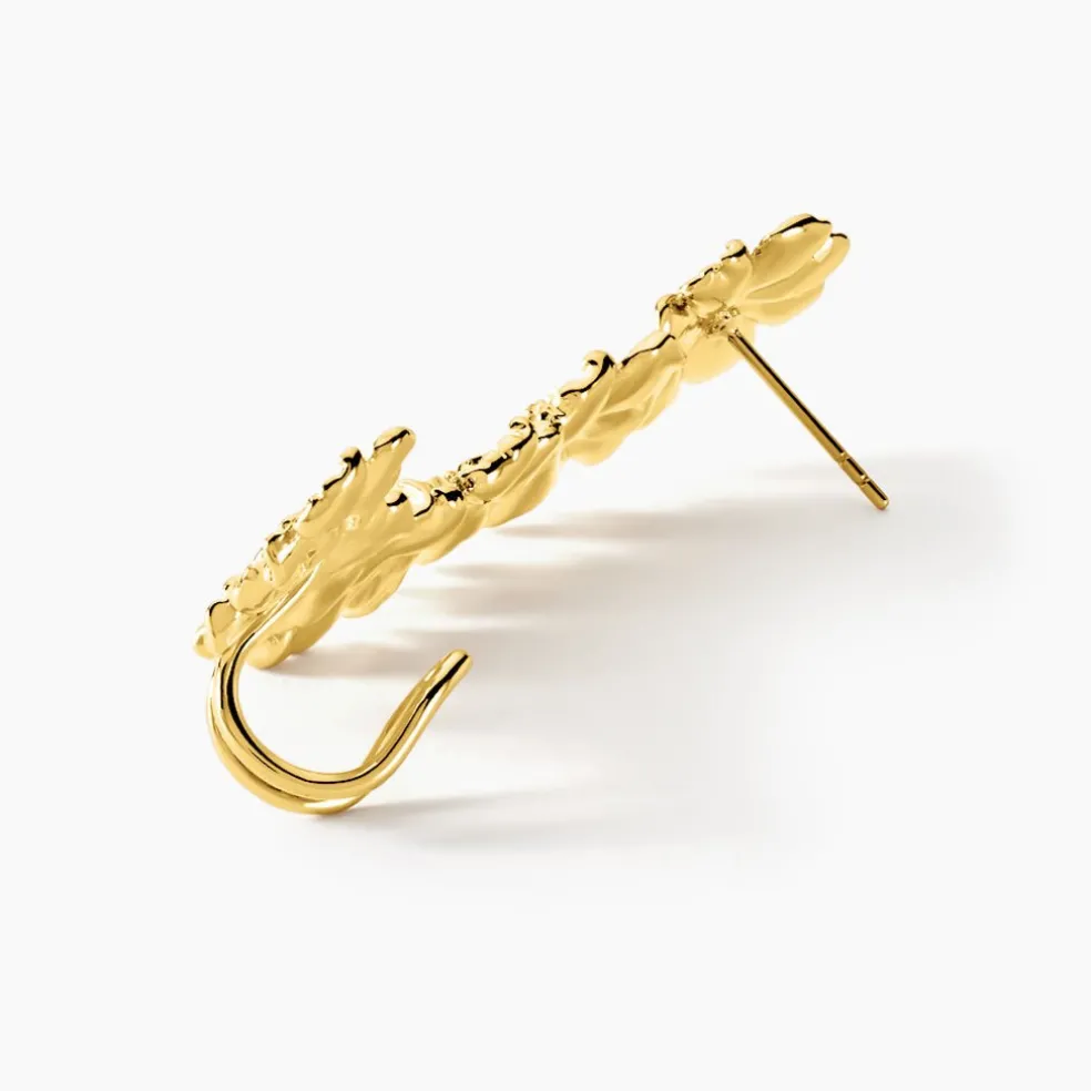 Bijou D'oreille Grimpant Unitaire Acier Inoxydable Jaune Dyonis
