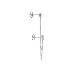 Bijou D'oreille Unitaire Arthusa Argent Blanc Oxyde De Zirconium
