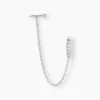 Bijou D'oreille Unitaire Argent Blanc Haim Oxydes De Zirconim