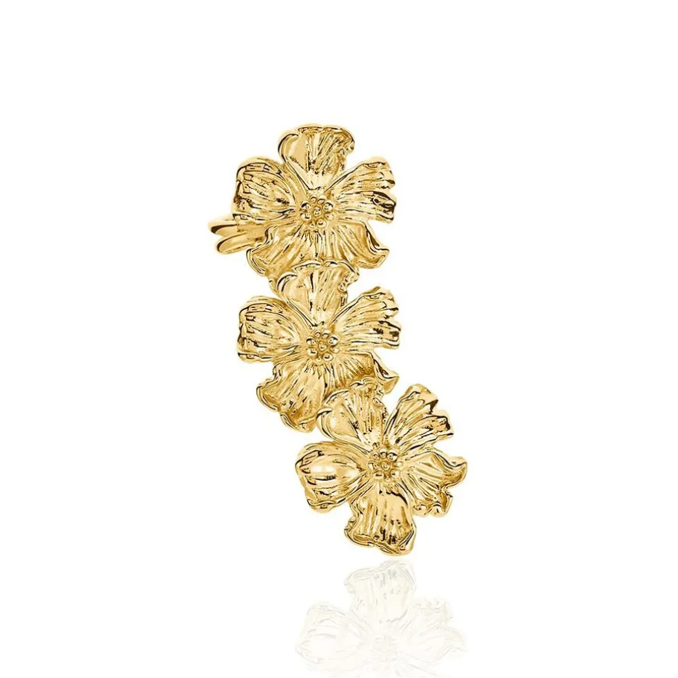 Bijou D'oreille Unitaire Dyonis Acier Jaune