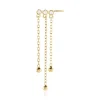Bijou D'oreille Unitaire Plaqué Or Jaune Kolya Oxydes De Zirconium