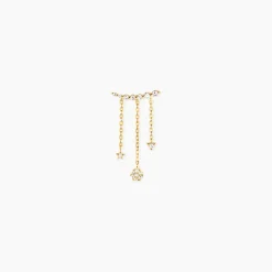 Bijoux D'Oreilles Faris Or Jaune Oxyde De Zirconium