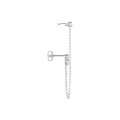 Bijoux D'oreilles Kirill Argent Blanc Oxyde De Zirconium
