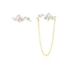 Bijoux D'oreilles Krystine Or Jaune Oxyde De Zirconium