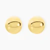 Bijoux D'oreilles Perles Solaires Acier Jaune