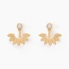 Bijoux D'oreilles Varia Plaqué Or Jaune Oxyde De Zirconium