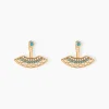 Bijoux D'oreilles Zoila Plaqué Or Jaune Oxyde De Zirconium