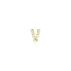 Boucle D'oreille Puce Unitaire Jodoca Or Jaune Oxyde De Zirconium