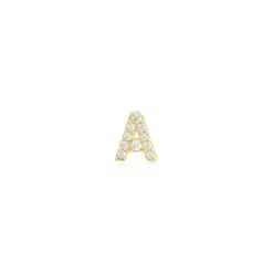 Boucle D'oreille Puce Unitaire Jodoca Or Jaune Oxyde De Zirconium
